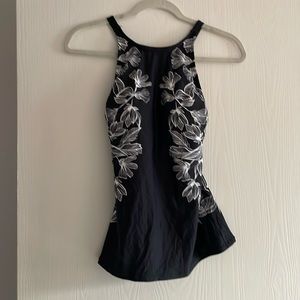 Calvin Klein size Large with built in bra swimwear top never worn black